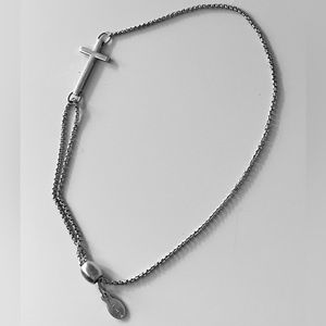 Stella & dot silver cross bracelet
